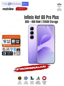 Infinix Hot 60 Pro Plus - 8GB RAM - 256GB Storage - Easy Monthly Installments - PTA Approved - 1 Year Official Warranty - The Original Bro Mobiles - TOB70